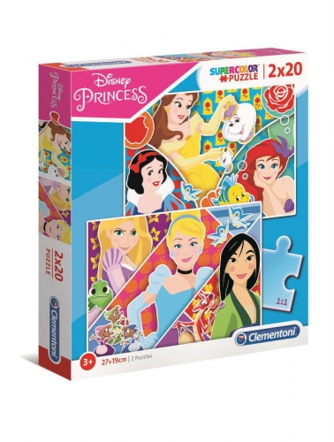 Zdjęcie Clementoni Puzzle 2x20el Princess Księżniczki - producenta CLEMENTONI