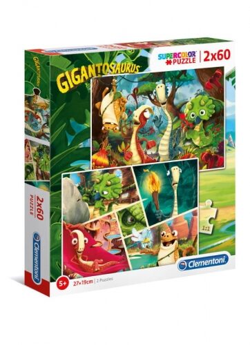 Zdjęcie Clementoni Puzzle 2x60el Gigantosaurus - producenta CLEMENTONI