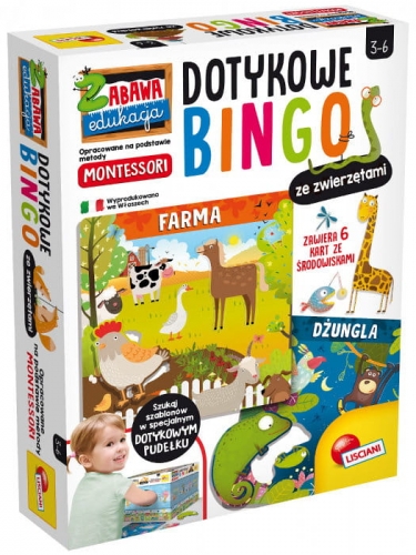 Zdjęcie Dotykowe bingo ze zwierzętami - Montessori - Lisciani - producenta LISCIANI GIOCHI