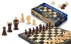 Zdjęcie Drewaniany zestaw do gry w szachy i warcaby - producenta MAGIERA RAFAŁ