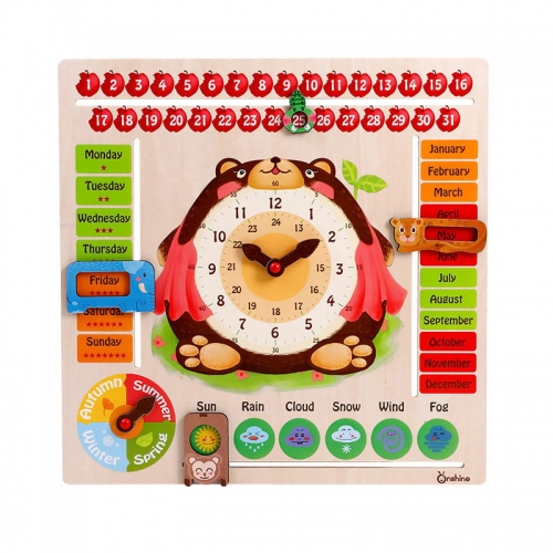 Zdjęcie Drewniana tablica do nauki kalendarza i zegara - producenta ASKATO