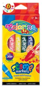 Zdjęcie Flamastry dwustronne z pieczątkami 6 kolorów - Colorino Kids - producenta PATIO