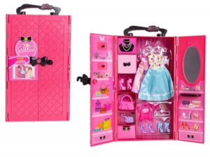 Zdjęcie Garderoba z wyposażeniem dla lalek różowa - producenta ASKATO