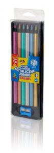 Zdjęcie Kredki ołówkowe Jumbo 6 kolorów metalik + temperówka - producenta ASTRA