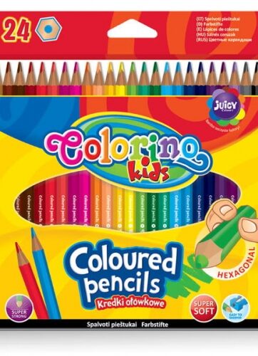 Zdjęcie Kredki ołówkowe heksagonalne 24 kolory - Colorino Kids - producenta PATIO