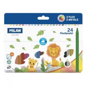 Zdjęcie Kredki świecowe 24 kolory okrągłe - Milan - producenta MILAN