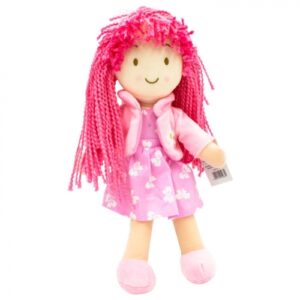 Zdjęcie Lalka szmacianka różowe włosy Ola 33 cm - producenta AXIOM