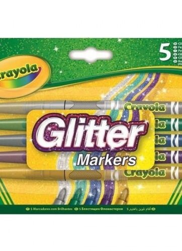 Zdjęcie Markery brokatowe 5 kolorów - Crayola - producenta CRAYOLA