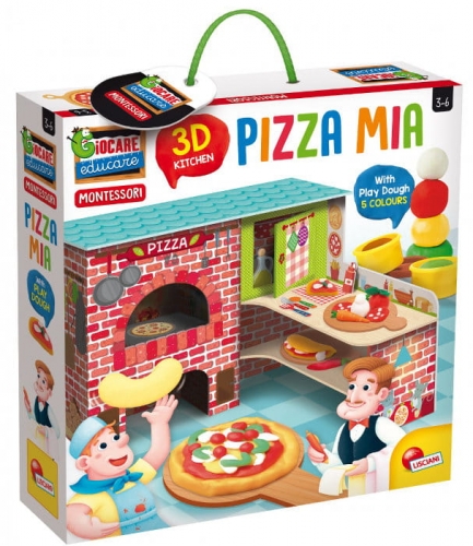 Zdjęcie Montessori Pizza Mia 3D + plastelina - Lisciani - producenta LISCIANI GIOCHI