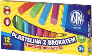Zdjęcie Plastelina 12 kolorów brokatowa ASTRA - producenta ASTRA