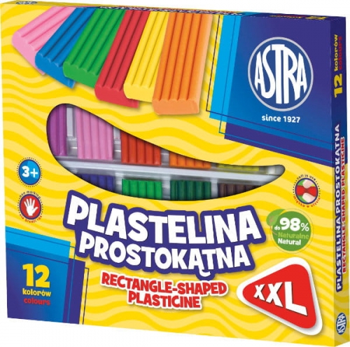 Zdjęcie Plastelina prostokątna 12 kolorów XXL Astra - producenta ASTRA