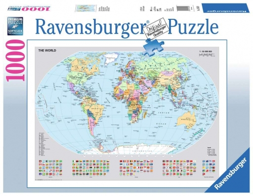 Zdjęcie Puzzle 1000el Polityczna Mapa świata - producenta RAVENSBURGER