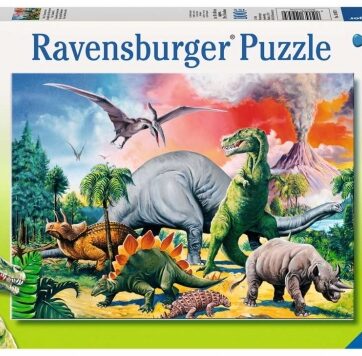 Zdjęcie Puzzle 100el XXL Pośród dinozaurów - producenta RAVENSBURGER