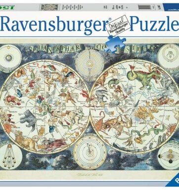 Zdjęcie Puzzle 1500el Mapa z fantastycznymi zwierzętami - producenta RAVENSBURGER