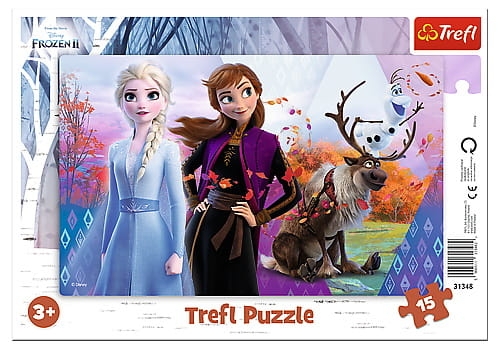 Zdjęcie Puzzle 15el ramkowe Magiczny świat Anny i Elsy. Frozen 2 Trefl - producenta TREFL