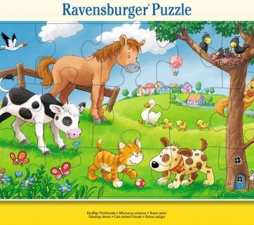 Zdjęcie Puzzle 15el ramkowe Miłośnicy słodkich zwierząt - producenta RAVENSBURGER