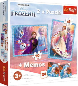 Zdjęcie Puzzle 2w1 + memos - Tajemnicza Kraina - Frozen II - producenta TREFL