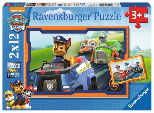 Zdjęcie Puzzle 2x12el - Psi Patrol w akcji - RAVENSBURGER - producenta RAVENSBURGER