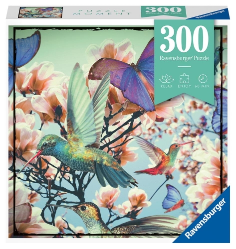 Zdjęcie Puzzle 300el Moment: Koliber i motyle - producenta RAVENSBURGER