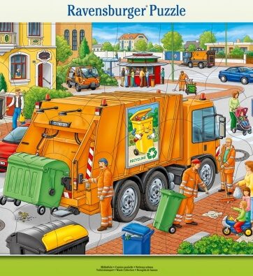 Zdjęcie Puzzle 35el ramkowe Śmieciarka - producenta RAVENSBURGER