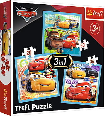 Zdjęcie Puzzle 3w1 Przygotowanai do wyścigu - Trefl - producenta TREFL