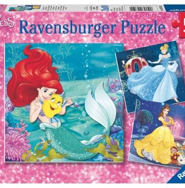 Zdjęcie Puzzle 3x49 Wieczór Księżniczek Disney - Ravensburger - producenta RAVENSBURGER