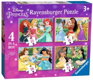 Zdjęcie Puzzle 4w1 Disney Princess (12/16/20/24el) - producenta RAVENSBURGER