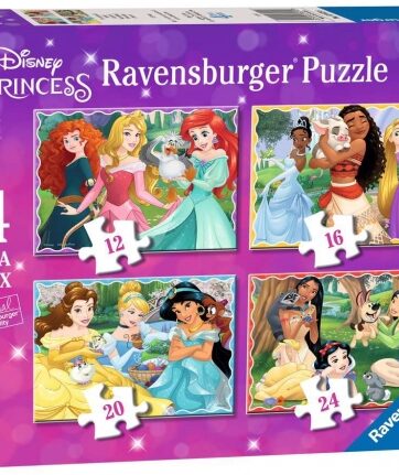 Zdjęcie Puzzle 4w1 Disney Princess (12/16/20/24el) - producenta RAVENSBURGER