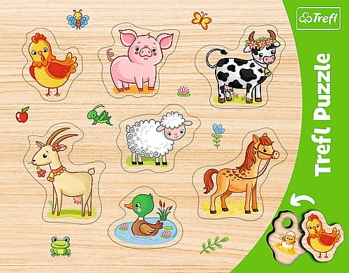 Zdjęcie Puzzle ramkowe układanki kształtowe - Zwierzęta na wsi Trefl - producenta TREFL