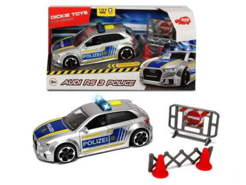 Zdjęcie Samochód Policja Audi RS3 15cm - DICKIE - producenta DICKIE
