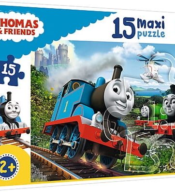 Zdjęcie Trefl Puzzle 15el MAXI - Pędzące lokomotywy Tomek i Przyjaciele - producenta TREFL