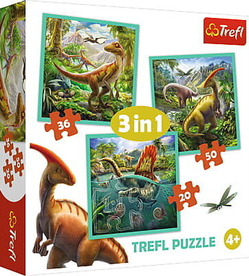 Zdjęcie Trefl Puzzle 3w1 Niezwykły świat dinozaurów - producenta TREFL
