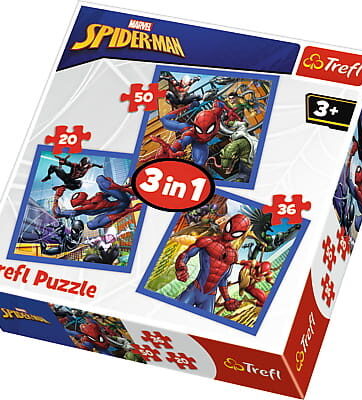 Zdjęcie Trefl Puzzle 3w1 Pajęcza siła Spiderman - producenta TREFL