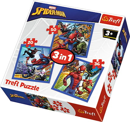 Zdjęcie Trefl Puzzle 3w1 Pajęcza siła Spiderman - producenta TREFL