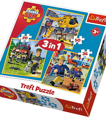 Zdjęcie Trefl Puzzle 3w1 Strażak Sam w akcji - producenta TREFL