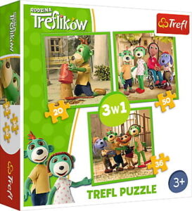 Zdjęcie Trefl Puzzle 3w1 Zabawy Treflików - producenta TREFL