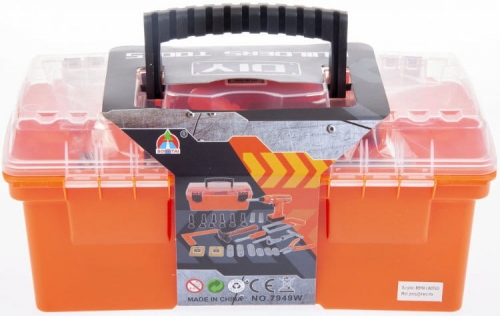 Zdjęcie Zabawkowe narzędzia na baterie dla dzieci w skrzynce 32 elementy - producenta EURO-TRADE