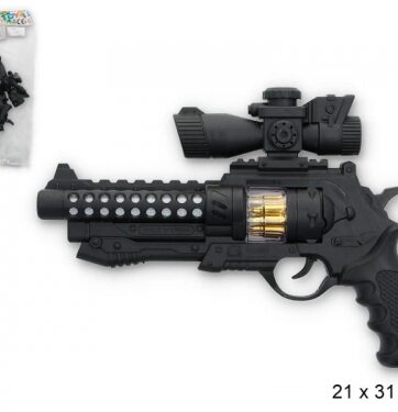 Zdjęcie Zabawkowy pistolet na baterie z efektami świetlnymi i dźwiękowymi - producenta GAZELO
