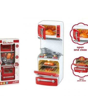 Zdjęcie Zabawkowy zestaw kuchenny ze światłem i dźwiękiem - piekarnik + kuchenka+ mikrofalówka - producenta GAZELO