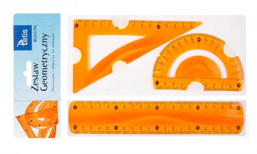 Zdjęcie Zestaw geometryczny elastyczny 3el pomarańczowy - producenta TETIS