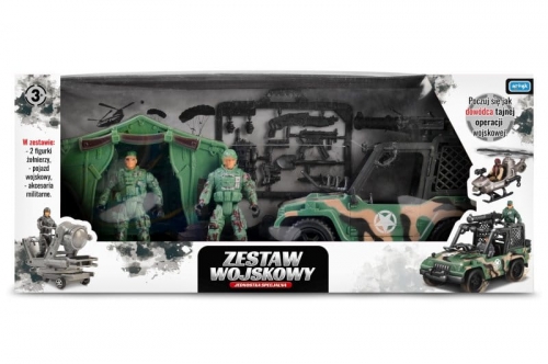 Zdjęcie Zestaw wojskowy z pojazdem 2 figurki żołnierzy - producenta ARTYK